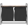 Panier à linge à 2 compartiments avec étagère chêne fumé 618951618951