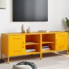 Meubles TV 2 pcs jaune moutarde 68x39x50,5 cm acier 618956618956