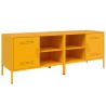 Meubles TV 2 pcs jaune moutarde 68x39x50,5 cm acier 618956618956