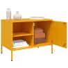 Meubles TV 2 pcs jaune moutarde 68x39x50,5 cm acier 618956618956