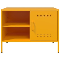 Meubles TV 2 pcs jaune moutarde 68x39x50,5 cm acier 618956618956