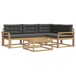 Ensemble de canapés d'extérieur 5 pcs Blanc et anthracite 618957618957