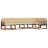 Ensemble de canapés d'extérieur 5 pcs Naturel et Beige 618958618958