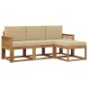 Ensemble de canapés d'extérieur 4 pcs Naturel et Beige 618959618959