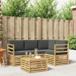 Ensemble de canapés d'extérieur 5 pcs Blanc et anthracite 618962618962