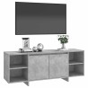 Meuble TV Gris béton 130x35x50 cm Bois d'ingénierie 618963618963