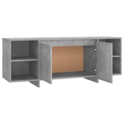 Meuble TV Gris béton 130x35x50 cm Bois d'ingénierie 618963618963