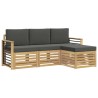 Ensemble de canapés d'extérieur 4 pcs Blanc et anthracite 618966618966