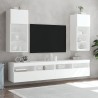 Meubles TV avec lumières LED 2 pcs blanc 40,5x30x90 cm 618970618970