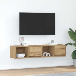 Meubles TV 2 pcs chêne artisanal 60x31x25,5cm bois d'ingénierie 618979618979