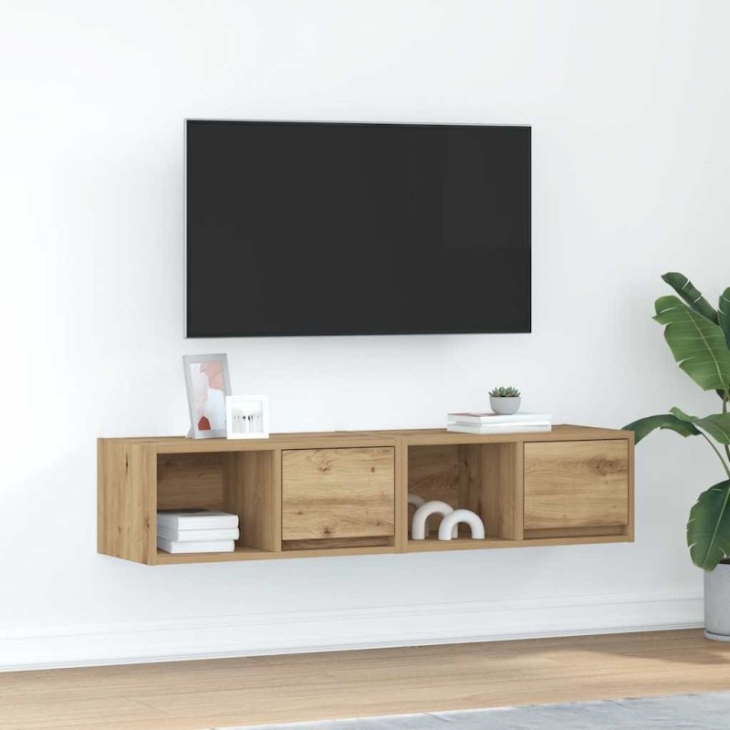 Meubles TV 2 pcs chêne artisanal 60x31x25,5cm bois d'ingénierie 618979618979