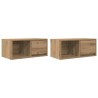 Meubles TV 2 pcs chêne artisanal 60x31x25,5cm bois d'ingénierie 618979618979