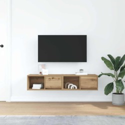 Meubles TV 2 pcs chêne artisanal 60x31x25,5cm bois d'ingénierie 618979618979