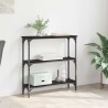 Table console Chêne noir 75 x 22,5 x 75 cm Bois d'ingénierie 618980618980