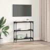Table console Chêne noir 75 x 22,5 x 75 cm Bois d'ingénierie 618980618980