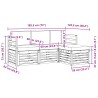 Ensemble de canapés d'extérieur 4 pcs Blanc et anthracite 618985618985