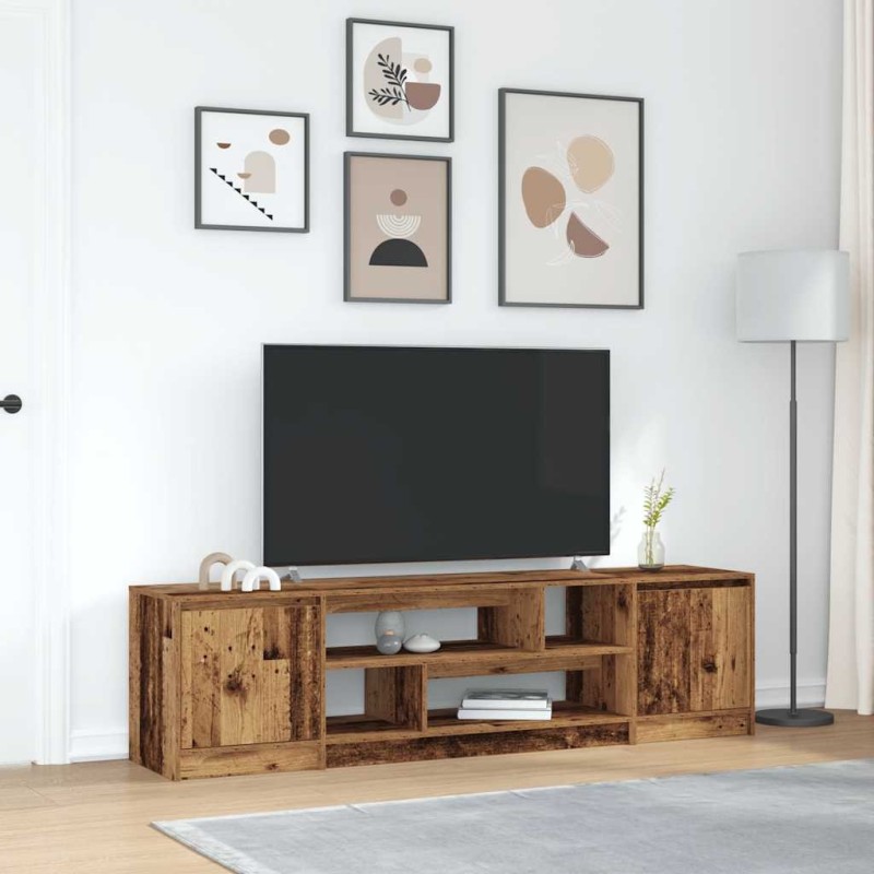 Meuble TV vieux bois 188,5x41x50 cm bois d'ingénierie 618987618987