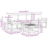 Ensemble de canapés d'extérieur 5 pcs Blanc et Beige 618991618991