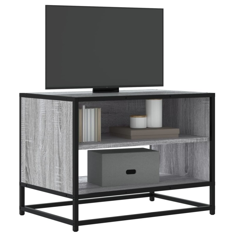 Meuble TV sonoma gris 61x40x46 cm bois d'ingénierie et métal 618994618994