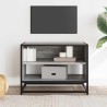 Meuble TV sonoma gris 61x40x46 cm bois d'ingénierie et métal 618994618994