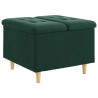 Pouf de rangement Vert foncé 60 x 60 x 45 cm Velours 618995618995
