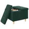Pouf de rangement Vert foncé 60 x 60 x 45 cm Velours 618995618995
