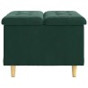 Pouf de rangement Vert foncé 60 x 60 x 45 cm Velours 618995618995