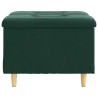 Pouf de rangement Vert foncé 60 x 60 x 45 cm Velours 618995618995