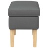 Pouf Gris foncé 55 x 35 x 41 cm Tissu 618997618997