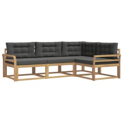Ensemble de canapés d'extérieur 3 pcs Blanc et anthracite 618998618998