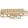 Ensemble de canapés d'extérieur 4 pcs Blanc et Beige 619000619000