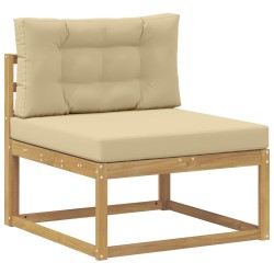 Ensemble de canapés d'extérieur 4 pcs Blanc et Beige 619000619000