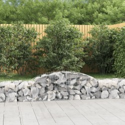 Paniers à gabions arqués 8 pcs 300x50x40/60 cm fer galvanisé 619002619002