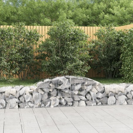 Paniers à gabions arqués 8 pcs 300x50x40/60 cm fer galvanisé 619002619002