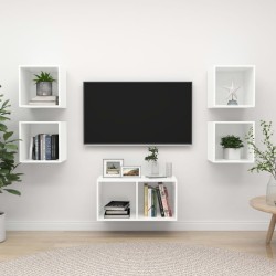 Ensemble de meuble TV 5 pcs Blanc Bois d'ingénierie 619003619003