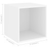Ensemble de meuble TV 5 pcs Blanc Bois d'ingénierie 619003619003