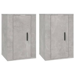 Meubles TV muraux 2 pcs Gris béton 40x34,5x60 cm 619004619004
