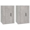Meubles TV muraux 2 pcs Gris béton 40x34,5x60 cm 619004619004