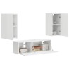 Ensemble de meuble TV mural Montage mural 4 pcs Blanc brillant 619005619005