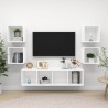 Ensemble de meuble TV 5 pcs Blanc Bois d'ingénierie 619007619007