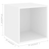 Ensemble de meuble TV 5 pcs Blanc Bois d'ingénierie 619007619007