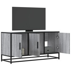Meuble TV sonoma gris 100x35x50 cm bois d'ingénierie et métal 619018619018