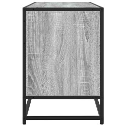 Meuble TV sonoma gris 100x35x50 cm bois d'ingénierie et métal 619018619018