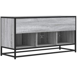 Meuble TV sonoma gris 100x35x50 cm bois d'ingénierie et métal 619018619018