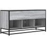Meuble TV sonoma gris 100x35x50 cm bois d'ingénierie et métal 619018619018