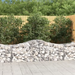 Paniers à gabions arqués 10 pcs 200x50x60/80 cm Fer galvanisé 619019619019