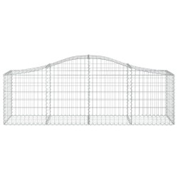 Paniers à gabions arqués 10 pcs 200x50x60/80 cm Fer galvanisé 619019619019