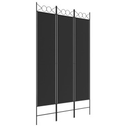 Cloison de séparation 3 panneaux Noir 120x200 cm Tissu 619024619024