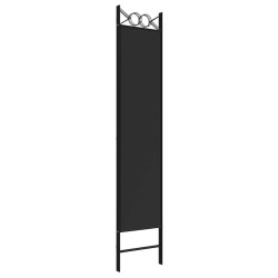 Cloison de séparation 3 panneaux Noir 120x200 cm Tissu 619024619024
