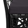 Ensemble à manger d'extérieur 7 pcs Résine tressée Noir 619030619030
